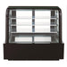 Dukers DDM60R-CB curved glass bakery case shown at an angle
