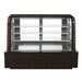 Dukers DDM72R-CB curved glass bakery case shown at an angle