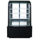 Dukers DDM36R-CB curved glass bakery case shown at an angle