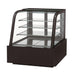 Dukers DDM48R-CB bakery display case interior with three shelves and LED lighting