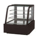 Dukers DDM48R-CB bakery display case interior with three shelves and LED lighting