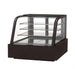 Dukers DDM60R-CB 60 inch curved glass refrigerated cake showcase in black