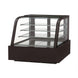 Dukers DDM60R-CB 60 inch curved glass refrigerated cake showcase in black