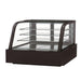 Dukers DDM72R-CB 72 inch curved glass refrigerated cake showcase in black