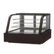 Dukers DDM72R-CB 72 inch curved glass refrigerated cake showcase in black