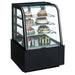 Dukers DDM48R-CB 48 inch curved glass refrigerated cake showcase in black
