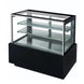 Dukers DDM48R 48 inch straight glass refrigerated cake showcase in black