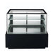 Dukers DDM48R bakery display case shown from the side with side glass panels