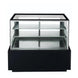 Dukers DDM48R bakery display case shown from the side with side glass panels