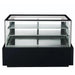 Dukers DDM60R bakery display case shown from the side with side glass panels