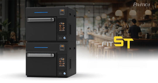Pratica Fit ST ventless high-speed oven in silver stainless steel