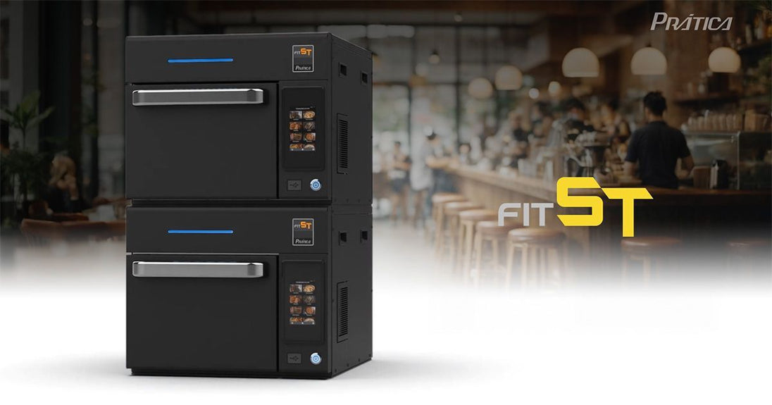 Pratica Fit ST ventless high-speed oven in silver stainless steel