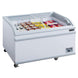 Dukers WD-700Y white chest freezer with curved sliding glass lids